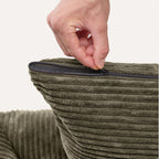 Corduroy comfortbed met verhoogde rand Groen