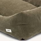 Corduroy comfortbed met verhoogde rand Groen