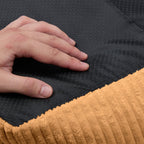 Corduroy comfortbed met verhoogde rand Caramel