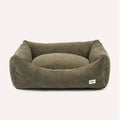 Corduroy comfortbed met verhoogde rand Groen