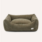Corduroy comfortbed met verhoogde rand Groen