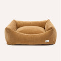 Corduroy comfortbed met verhoogde rand Caramel