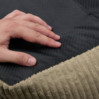Corduroy comfortbed met verhoogde rand Groen