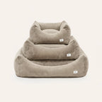Corduroy comfortbed met verhoogde rand Beige
