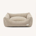 Corduroy comfortbed met verhoogde rand Beige