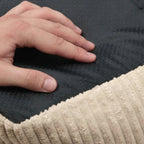 Corduroy comfortbed met verhoogde rand Beige