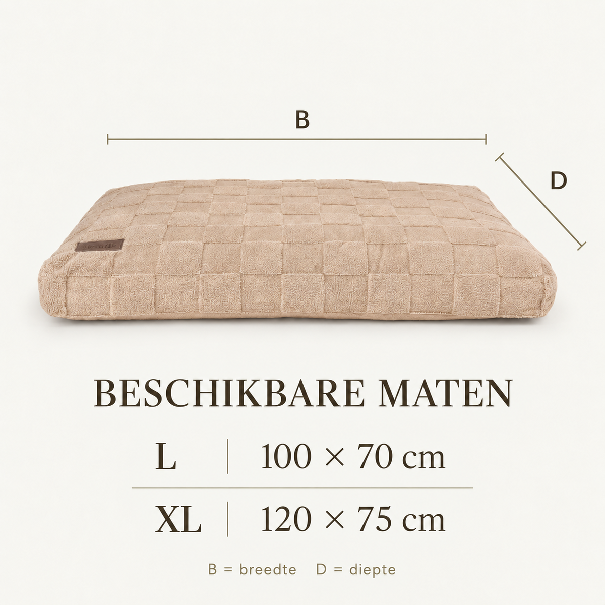 Oxford Orthopedisch Hondenmatras – Zacht & Ondersteunend - Tan