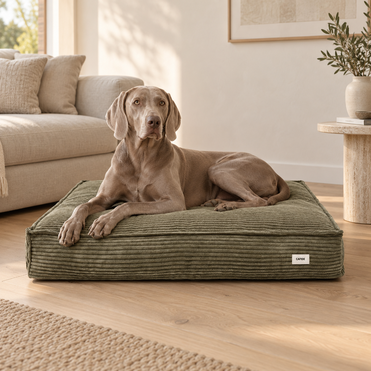 Corduroy comfortmatras Groen