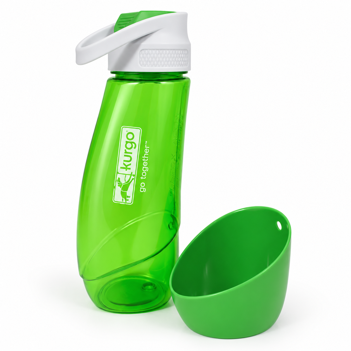Kurgo H2O drinkfles met drinkbakje – groen