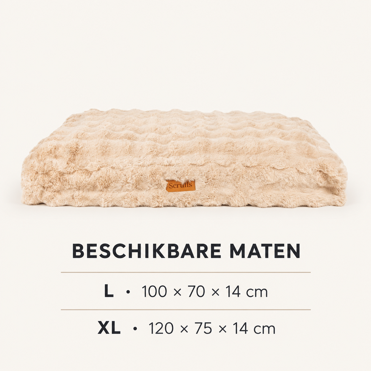 Alpine Luxe Hondenmatras – Ultrazacht & Comfortabel – Champagne