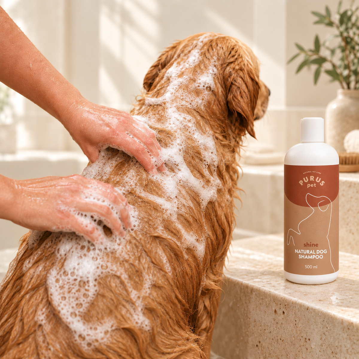 Purus Glansshampoo – milde reiniging & een glanzende vacht