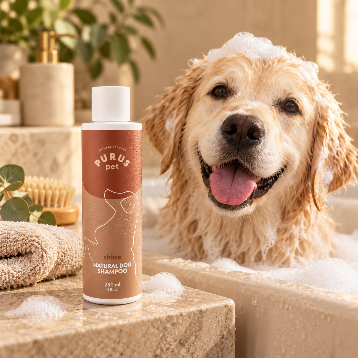 Purus Glansshampoo – milde reiniging & een glanzende vacht