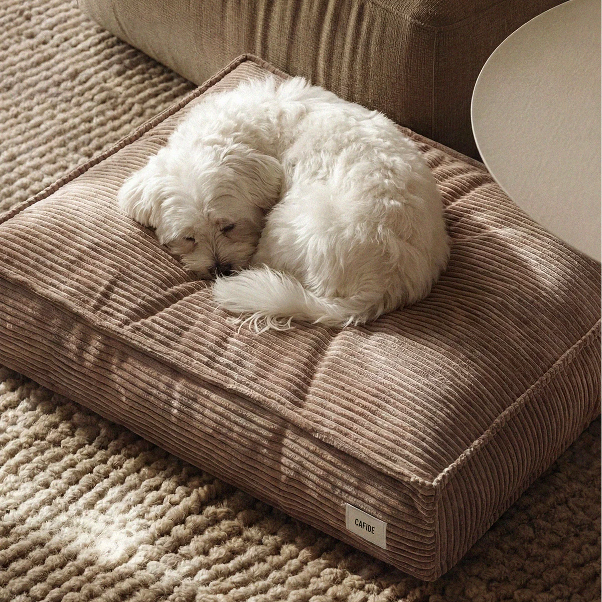 Corduroy comfortmatras Mokka
