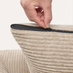 Corduroy comfortbed met verhoogde rand Beige